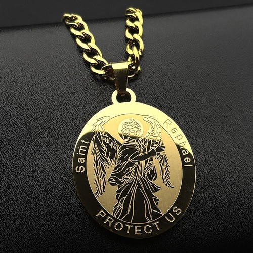 Collana medaglia san raffaele - collana,