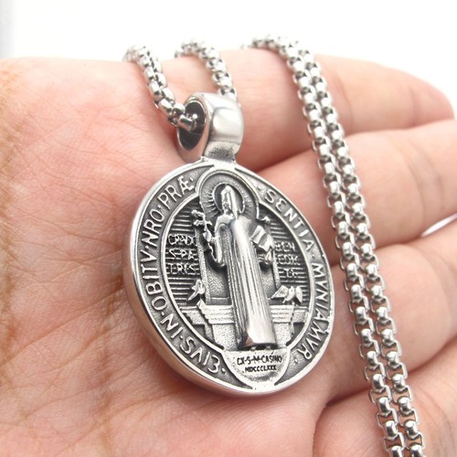 Collana medaglia san benedetto - san,