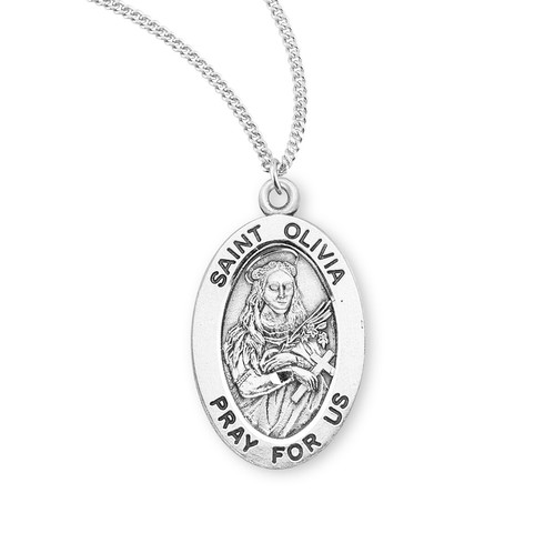 Sant olivia medaglia ovale - -,